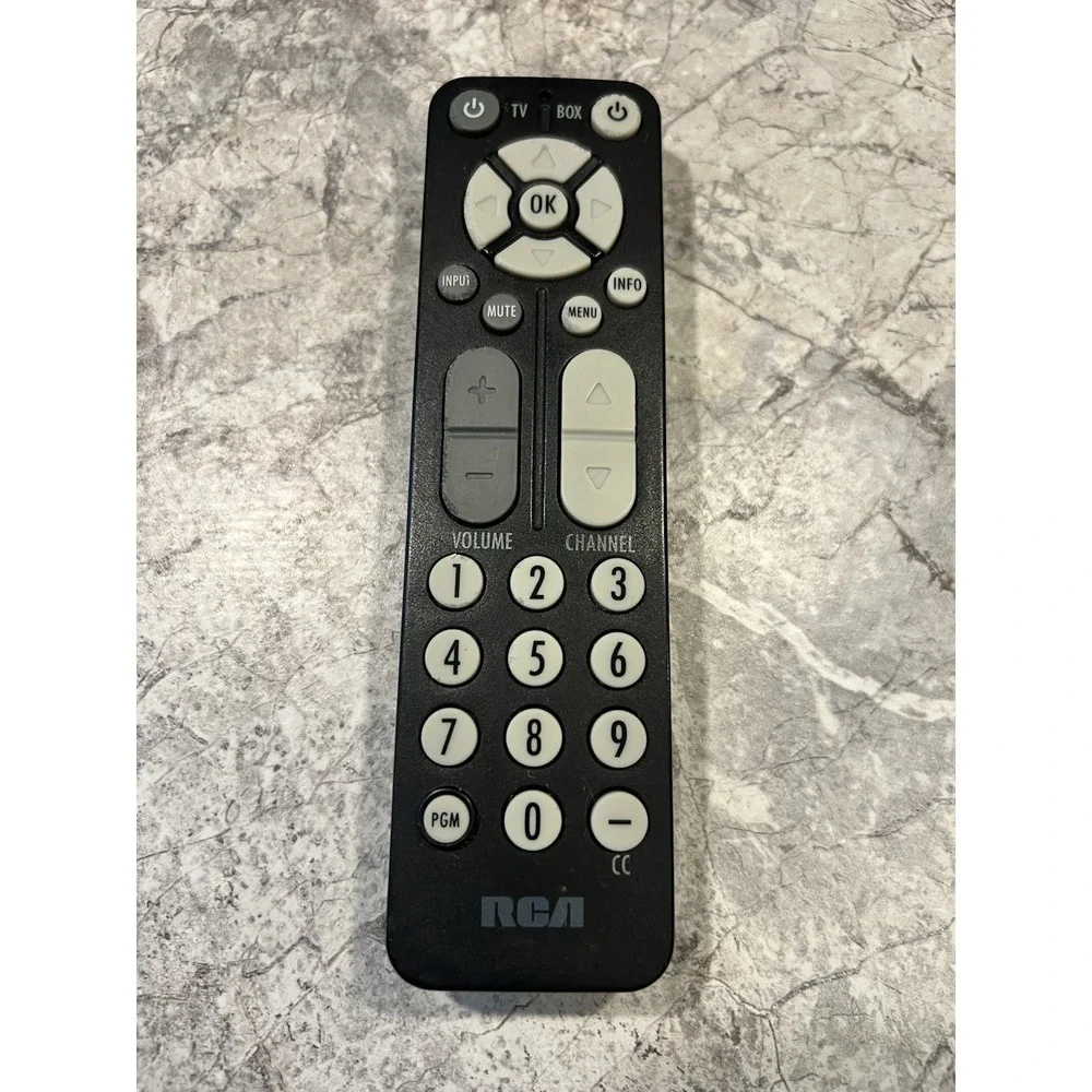 RCA TV Cable Box Remote Control Black Gray OEM Replacement Tested Working